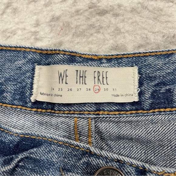 Free People Floral Lace Button Fly Jean Shorts - Picture 8 of 13